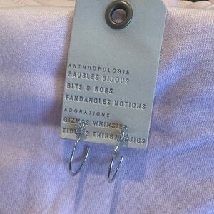 Anthropologie Silver-Tone Hoop Earrings NWT